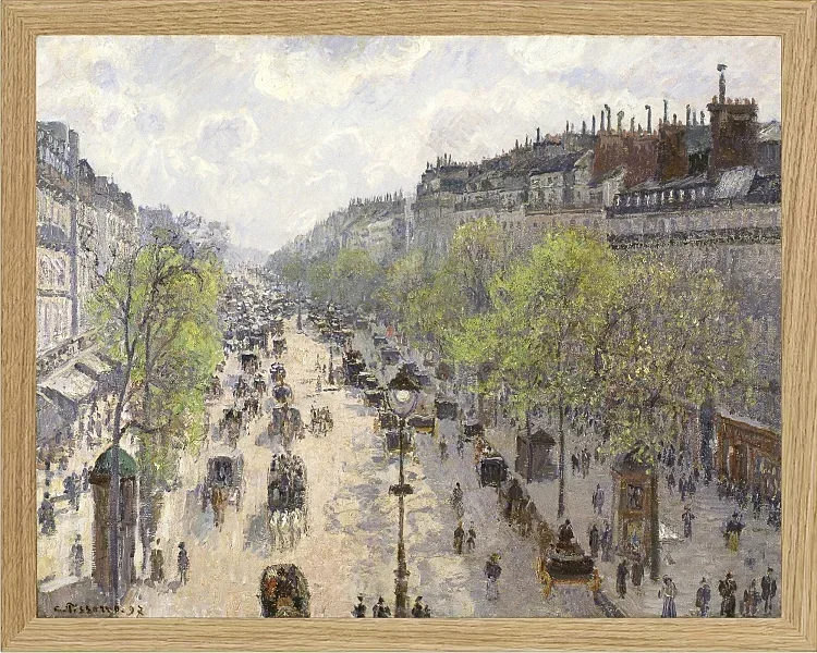 Camille Pissarro - Boulevard Montmartre, forår 1897 | Indrammet giclée-kunsttryk