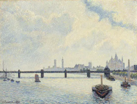 Camille Pissarro - Charing Cross Bro, London 1890 | Indrammet giclée-kunsttryk