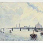 Camille Pissarro - Charing Cross Brücke, London 1890 | Giclée Kunstdruck gerahmt