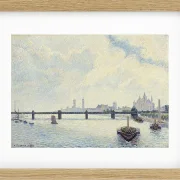 Camille Pissarro - Charing Cross Brücke, London 1890 | Giclée Kunstdruck gerahmt