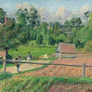 Camille Pissarro - Das Delafolie-Haus in Eragny 1885 | Giclée Kunstdruck gerahmt