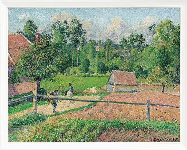 Camille Pissarro - Das Delafolie-Haus in Eragny 1885 | Giclée Kunstdruck gerahmt