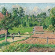 Camille Pissarro - Das Delafolie-Haus in Eragny 1885 | Giclée Kunstdruck gerahmt