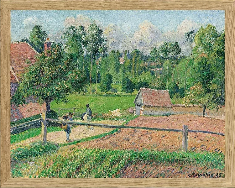 Camille Pissarro - Das Delafolie-Haus in Eragny 1885 | Giclée Kunstdruck gerahmt