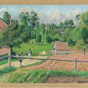 Camille Pissarro - Das Delafolie-Haus in Eragny 1885 | Giclée Kunstdruck gerahmt
