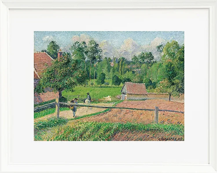 Camille Pissarro - Das Delafolie-Haus in Eragny 1885 | Giclée Kunstdruck gerahmt