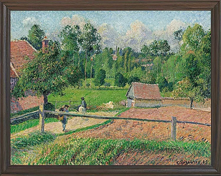 Camille Pissarro - Das Delafolie-Haus in Eragny 1885 | Giclée Kunstdruck gerahmt