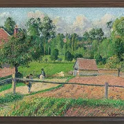 Camille Pissarro - Das Delafolie-Haus in Eragny 1885 | Giclée Kunstdruck gerahmt