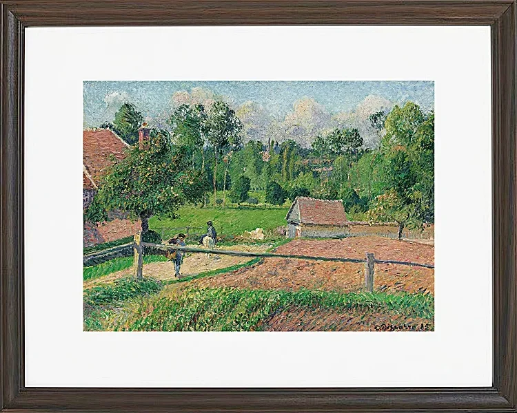 Camille Pissarro - Das Delafolie-Haus in Eragny 1885 | Giclée Kunstdruck gerahmt