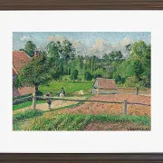 Camille Pissarro - Das Delafolie-Haus in Eragny 1885 | Giclée Kunstdruck gerahmt