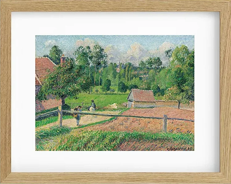 Camille Pissarro - Das Delafolie-Haus in Eragny 1885 | Giclée Kunstdruck gerahmt
