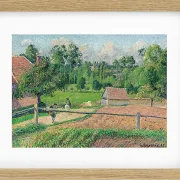 Camille Pissarro - Das Delafolie-Haus in Eragny 1885 | Giclée Kunstdruck gerahmt