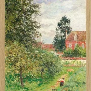 Camille Pissarro - Das Englische Haus, Éragny 1902 | Giclée Kunstdruck gerahmt