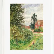 Camille Pissarro - Das Englische Haus, Éragny 1902 | Giclée Kunstdruck gerahmt