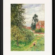 Camille Pissarro - Das Englische Haus, Éragny 1902 | Giclée Kunstdruck gerahmt
