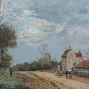 Camille Pissarro - Das Haus von Monsieur Musy, Route De Marly, Louveciennes 1872 | Giclée Kunstdruck gerahmt