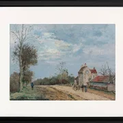 Camille Pissarro - Das Haus von Monsieur Musy, Route De Marly, Louveciennes 1872 | Giclée Kunstdruck gerahmt