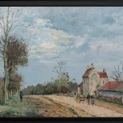 Camille Pissarro - Das Haus von Monsieur Musy, Route De Marly, Louveciennes 1872 | Giclée Kunstdruck gerahmt