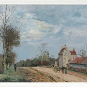 Camille Pissarro - Das Haus von Monsieur Musy, Route De Marly, Louveciennes 1872 | Giclée Kunstdruck gerahmt