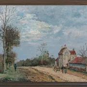 Camille Pissarro - Das Haus von Monsieur Musy, Route De Marly, Louveciennes 1872 | Giclée Kunstdruck gerahmt