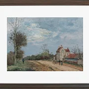 Camille Pissarro - Das Haus von Monsieur Musy, Route De Marly, Louveciennes 1872 | Giclée Kunstdruck gerahmt