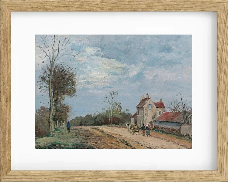 Camille Pissarro - Das Haus von Monsieur Musy, Route De Marly, Louveciennes 1872 | Giclée Kunstdruck gerahmt