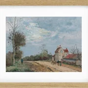 Camille Pissarro - Das Haus von Monsieur Musy, Route De Marly, Louveciennes 1872 | Giclée Kunstdruck gerahmt