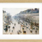 Camille Pissarro - Der Boulevard Montmartre an einem Wintermorgen 1897 | Giclée Kunstdruck gerahmt