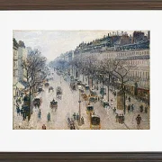 Camille Pissarro - Der Boulevard Montmartre an einem Wintermorgen 1897 | Giclée Kunstdruck gerahmt
