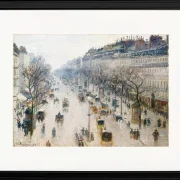 Camille Pissarro - Der Boulevard Montmartre an einem Wintermorgen 1897 | Giclée Kunstdruck gerahmt