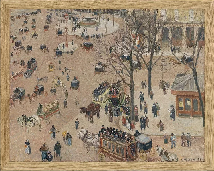 Camille Pissarro - Der Französische Theaterplatz 1898 | Giclée Kunstdruck gerahmt