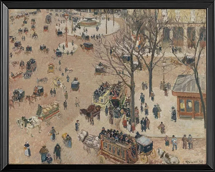 Camille Pissarro - Der Französische Theaterplatz 1898 | Giclée Kunstdruck gerahmt