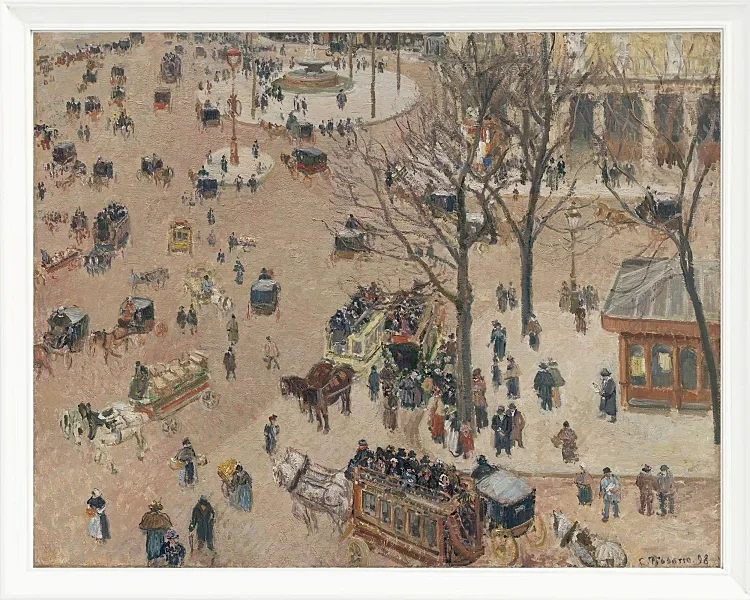 Camille Pissarro - Der Französische Theaterplatz 1898 | Giclée Kunstdruck gerahmt
