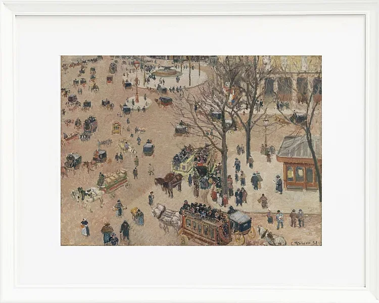 Camille Pissarro - Der Französische Theaterplatz 1898 | Giclée Kunstdruck gerahmt