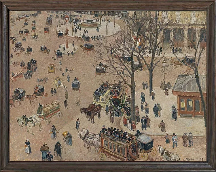 Camille Pissarro - Der Französische Theaterplatz 1898 | Giclée Kunstdruck gerahmt
