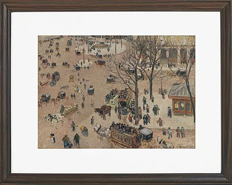 Camille Pissarro - Der Französische Theaterplatz 1898 | Giclée Kunstdruck gerahmt
