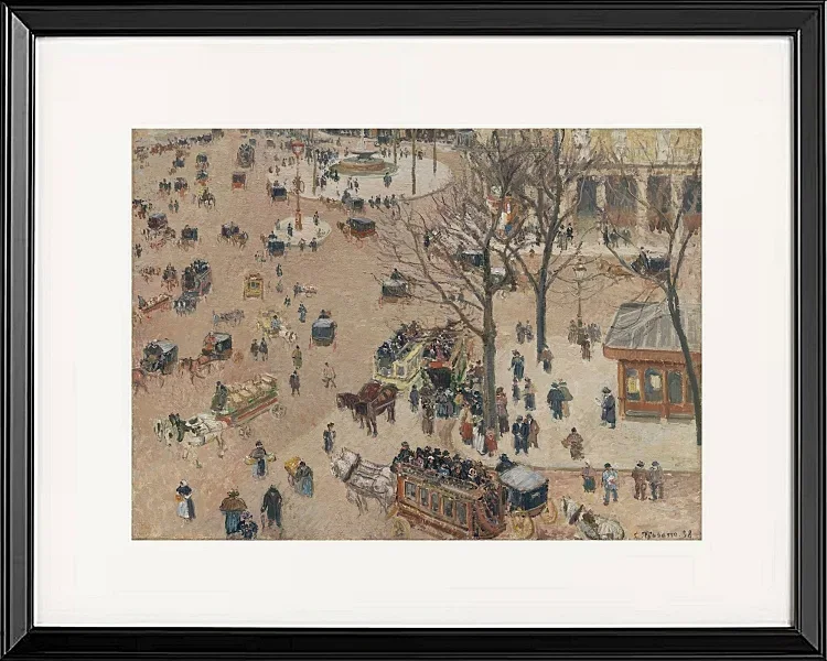 Camille Pissarro - Der Französische Theaterplatz 1898 | Giclée Kunstdruck gerahmt