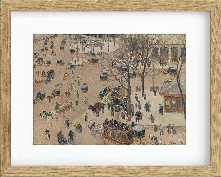 Camille Pissarro - Der Französische Theaterplatz 1898 | Giclée Kunstdruck gerahmt