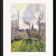 Camille Pissarro - Der Glockenturm von Bazincourt 1885 | Giclée Kunstdruck gerahmt