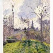 Camille Pissarro - Der Glockenturm von Bazincourt 1885 | Giclée Kunstdruck gerahmt