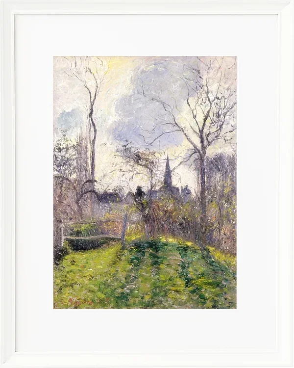 Camille Pissarro - Der Glockenturm von Bazincourt 1885 | Giclée Kunstdruck gerahmt