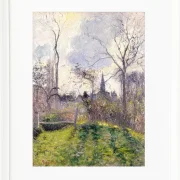 Camille Pissarro - Der Glockenturm von Bazincourt 1885 | Giclée Kunstdruck gerahmt