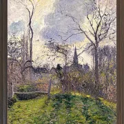 Camille Pissarro - Der Glockenturm von Bazincourt 1885 | Giclée Kunstdruck gerahmt