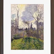 Camille Pissarro - Der Glockenturm von Bazincourt 1885 | Giclée Kunstdruck gerahmt