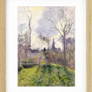 Camille Pissarro - Der Glockenturm von Bazincourt 1885 | Giclée Kunstdruck gerahmt