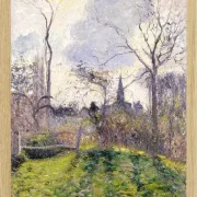 Camille Pissarro - Der Glockenturm von Bazincourt 1885 | Giclée Kunstdruck gerahmt