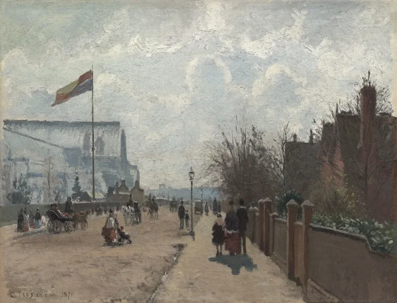Camille Pissarro - Der Kristallpalast 1871 | Giclée Kunstdruck gerahmt