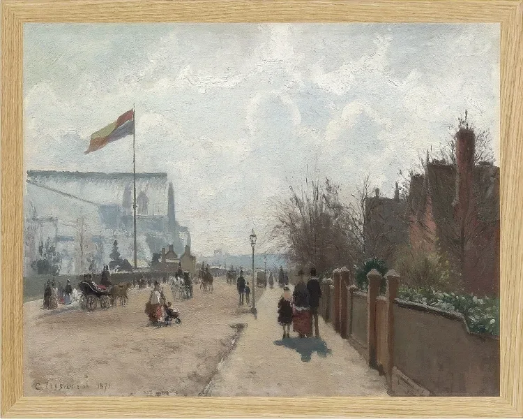 Camille Pissarro - Der Kristallpalast 1871 | Giclée Kunstdruck gerahmt
