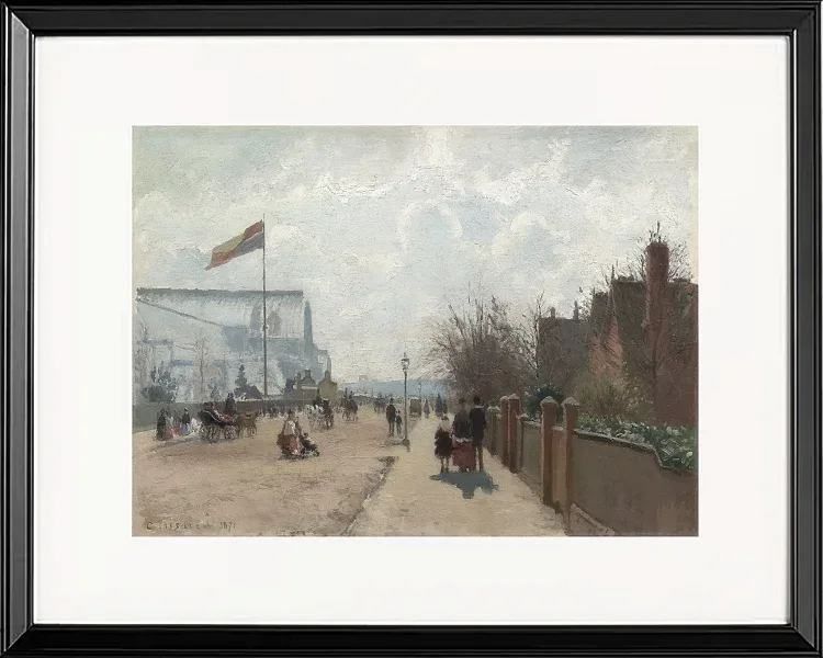 Camille Pissarro - Der Kristallpalast 1871 | Giclée Kunstdruck gerahmt