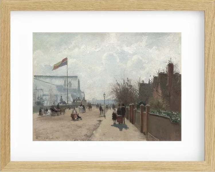 Camille Pissarro - Der Kristallpalast 1871 | Giclée Kunstdruck gerahmt